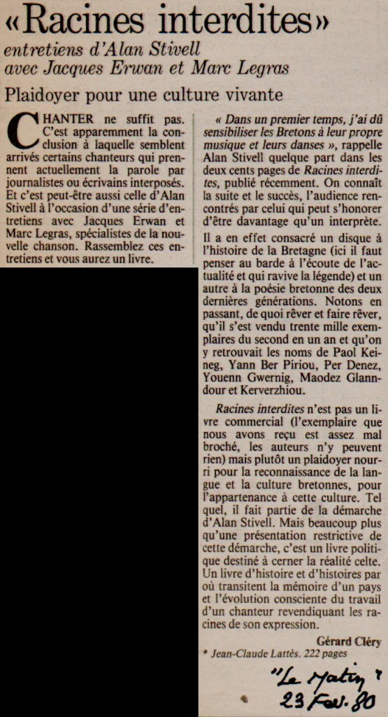 Le Matin 23/02/1980