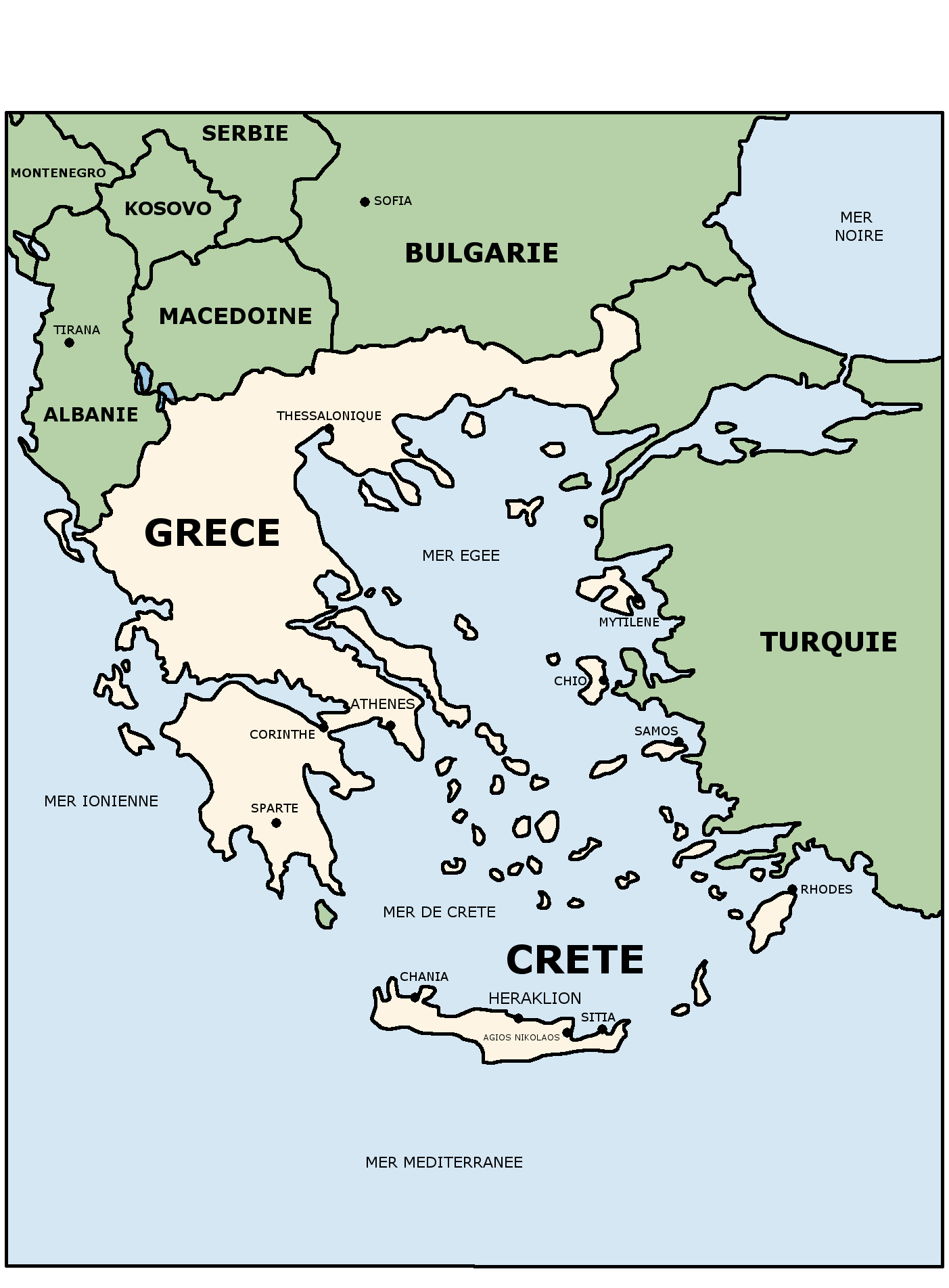 carte de crete grece