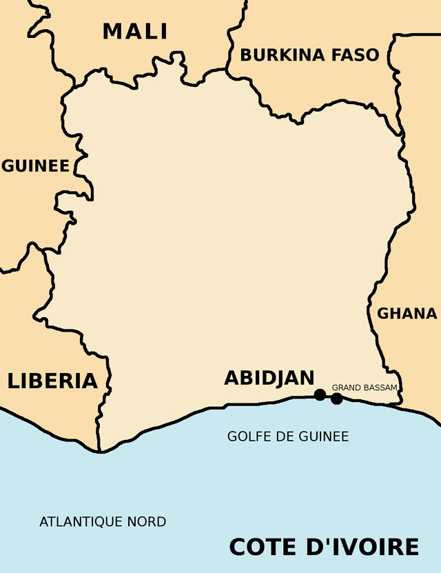 Carte-Cote-d'Ivoire