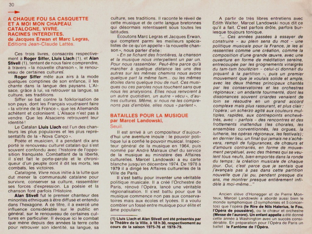 Journal du Théâtre de la Ville 02/1980