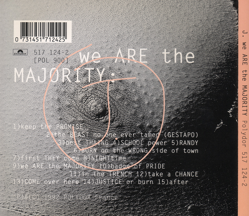 CD / J - We are the majority (verso)