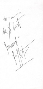 Autographe de Bernard Buffet